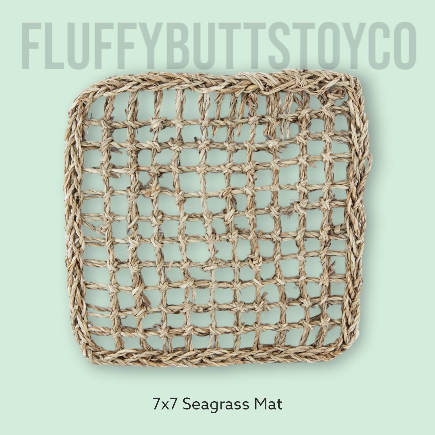 7x7 Seagrass Mat - Safe chews for guinea pigs, bunny rabbits, chinchillas, rats and other small animals