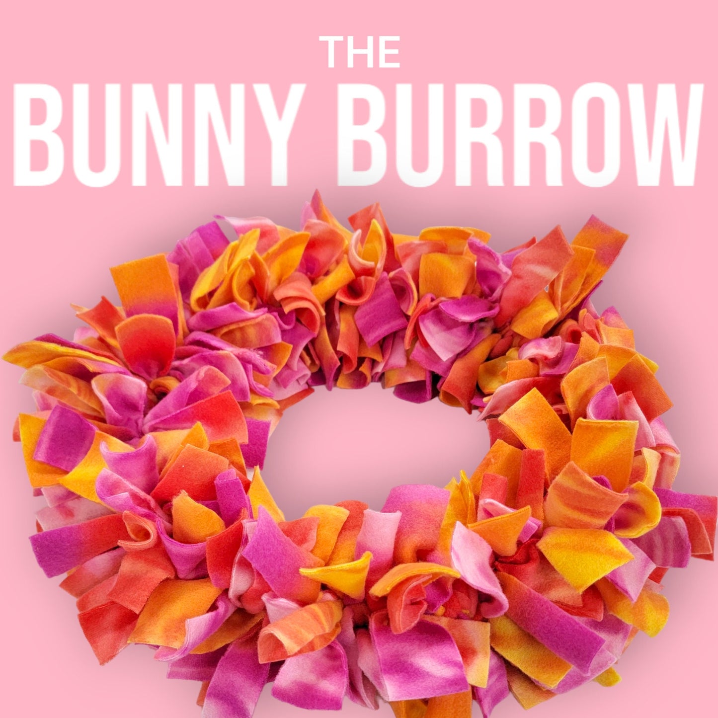 The Bunny Burrow - Original Size - Fleece Bed/Snuffle Wreath for Rabbits