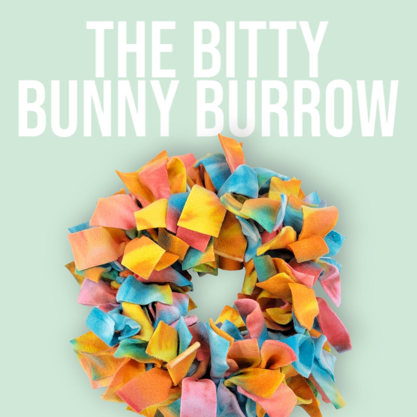 The Bitty Bunny Burrow - Fleece Bed/Snuffle Wreath for Rabbits