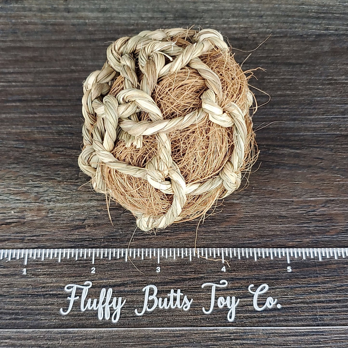 2.25" Coconut Fiber Toss Ball - Safe chews for guinea pigs, bunny rabbits, chinchillas, rats and other small animals