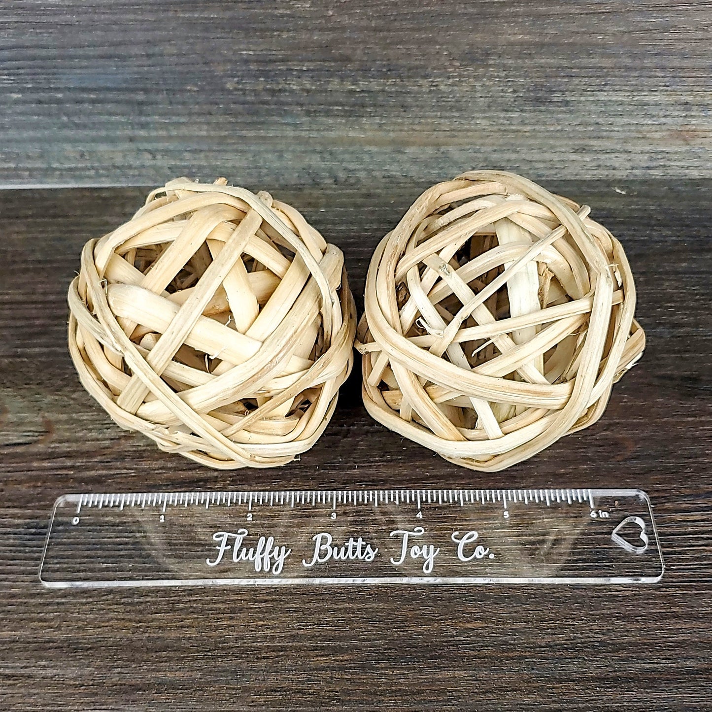 3" Super Bamboo Balls - 2 Pack - Safe chews for guinea pigs, bunny rabbits, chinchillas, rats and other small animals