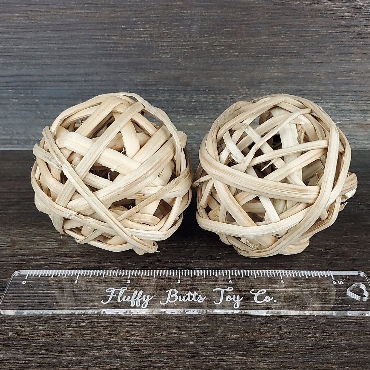 3" Super Bamboo Balls - 2 Pack - Safe chews for guinea pigs, bunny rabbits, chinchillas, rats and other small animals