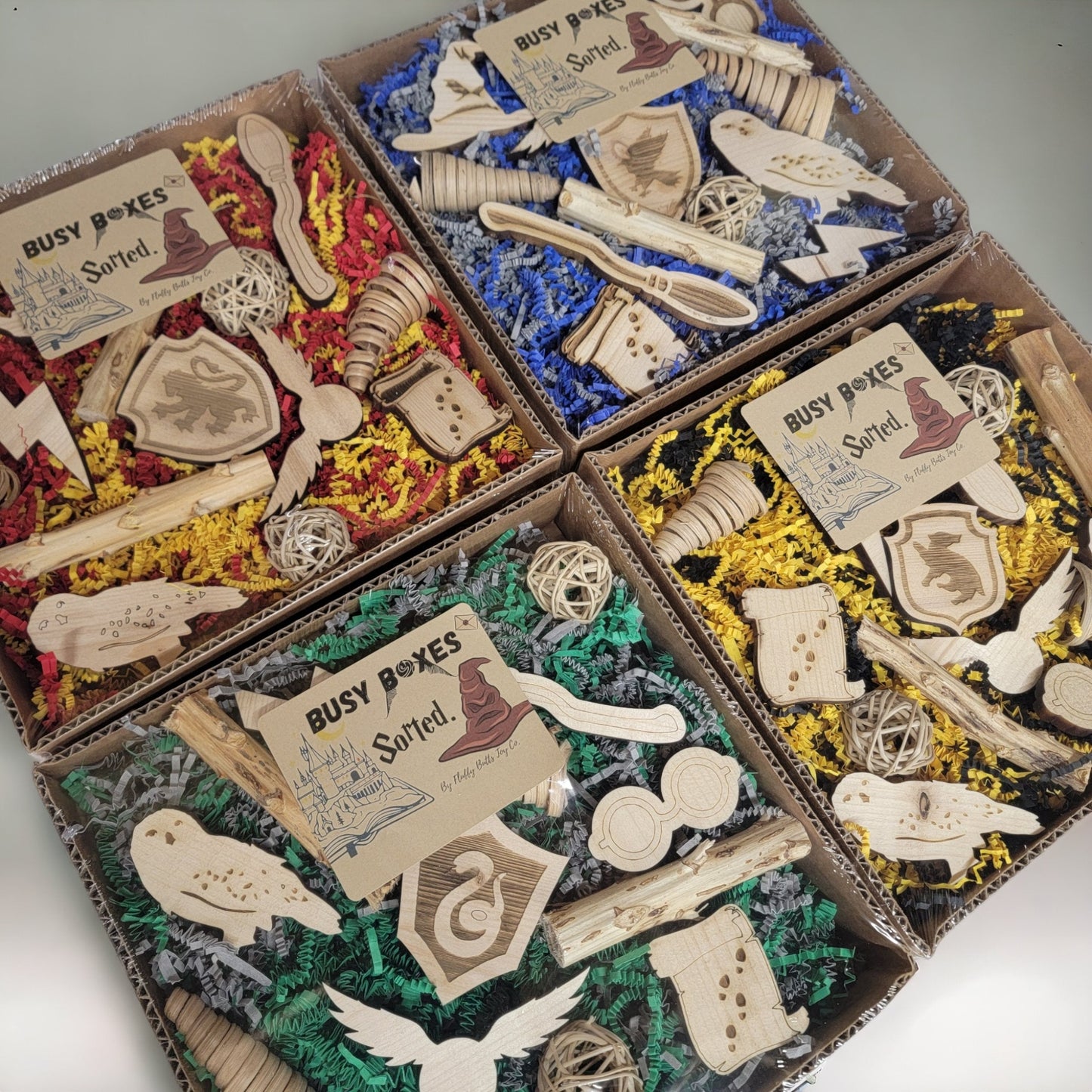 The Wizard Busy Box - "Sorted." - Fun Wizarding Activity Box for Chinchillas, Bunnies, Rabbits, Parrots, Etc.