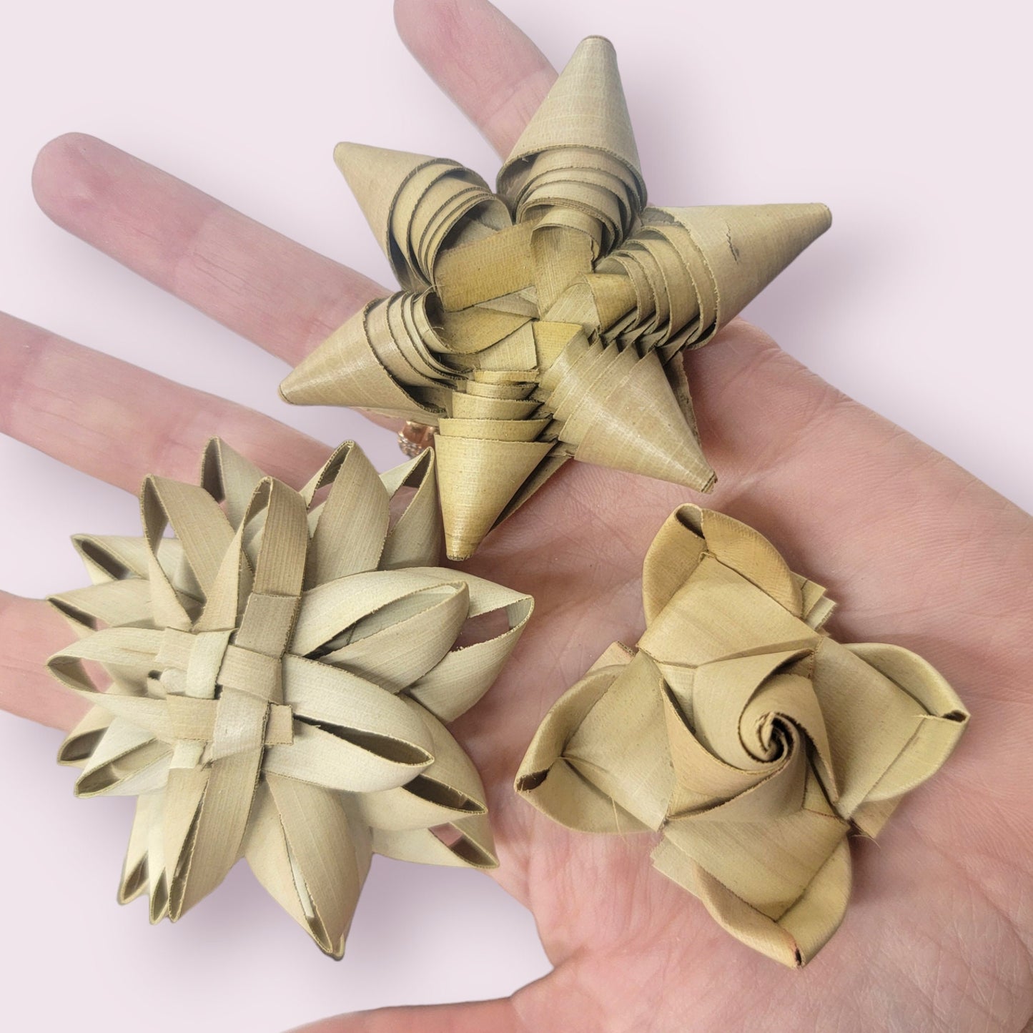 Palm Flowers - 3 Pack - Safe toss toys and chews for guinea pigs, bunny rabbits, chinchillas, rats and other small animals