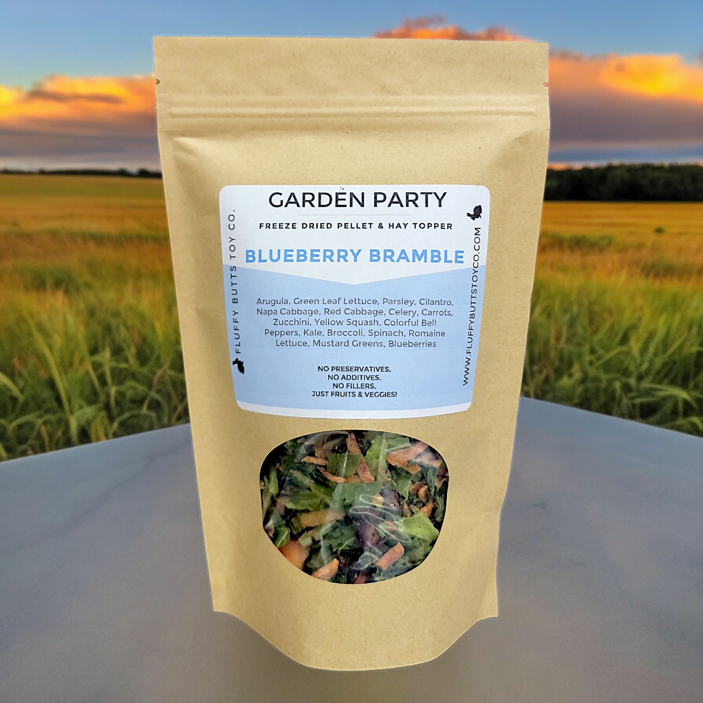 Garden Party - Freeze Dried Hay & Pellet Topper - 5 Flavors to Choose From!