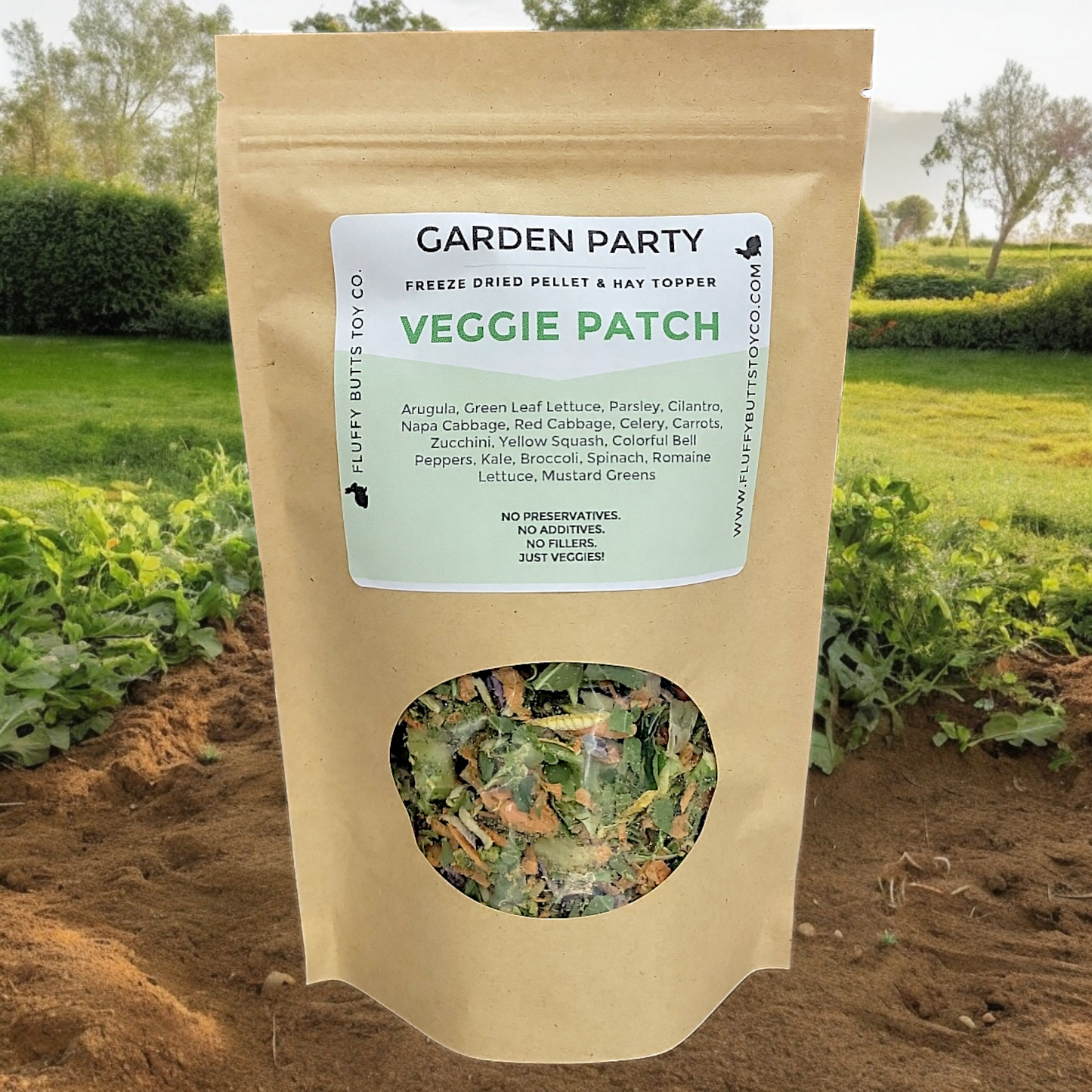 Garden Party - Freeze Dried Hay & Pellet Topper - 5 Flavors to Choose From!