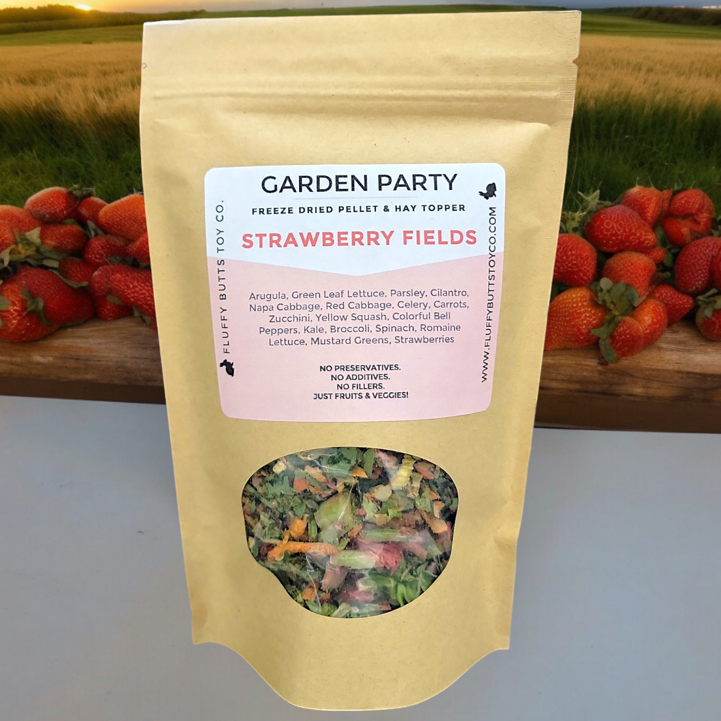 Garden Party - Freeze Dried Hay & Pellet Topper - 5 Flavors to Choose From!